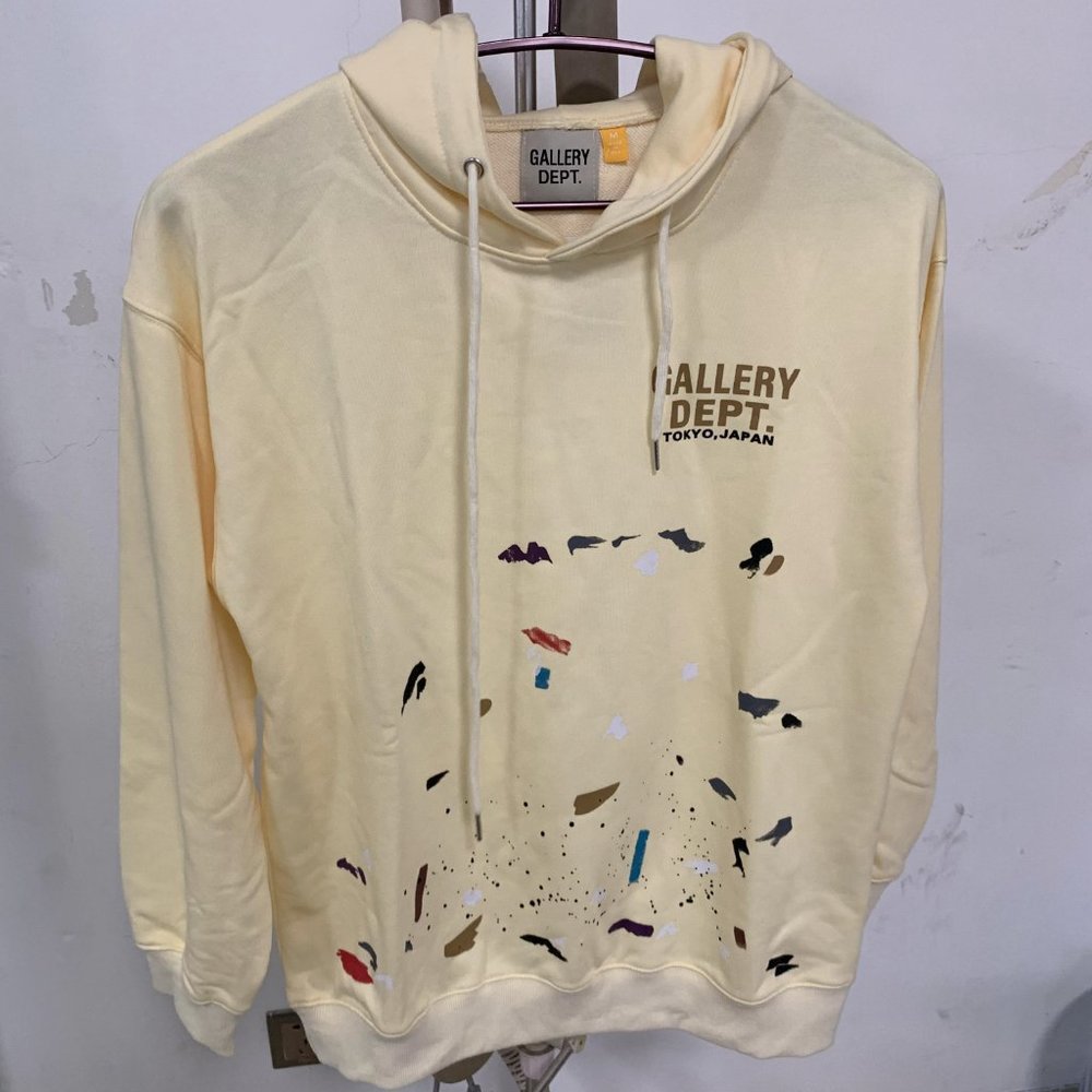 Gallery Dept. Cream Splash ink hoodie